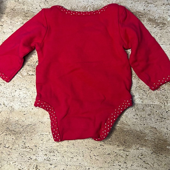 Baby Gear 3-6 Months Onesie 1st Christmas Snowman Owl Long sleeve red shirt - Picture 6 of 6